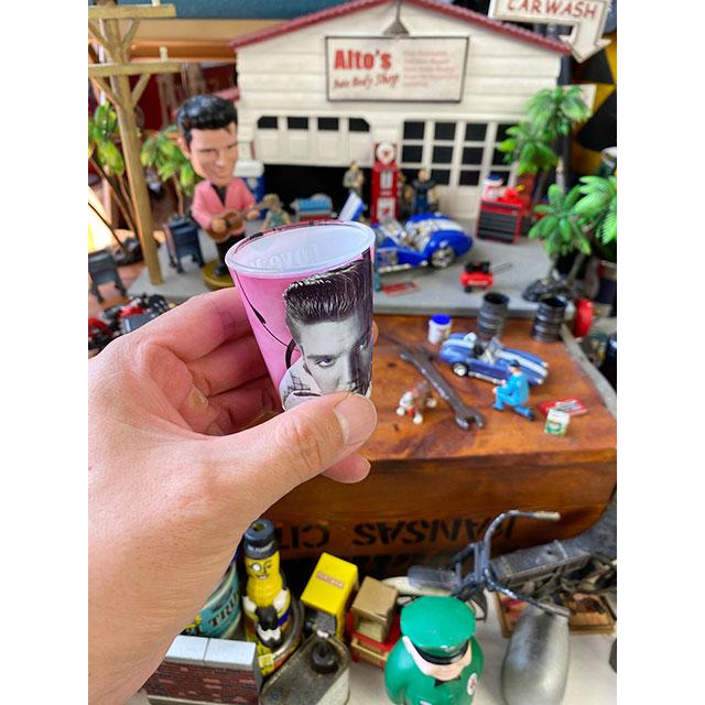 エルヴィス・プレスリー　ショットグラス　（ラブミーテンダー）　■　アメリカン雑貨　アメリカ雑貨 |  | 03