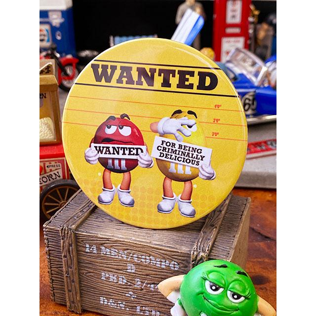 m&m's缶バッジ　Lサイズ　（ウォンテッド）　■　アメリカン雑貨　アメリカ雑貨 | 