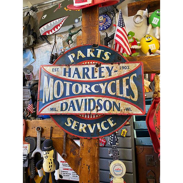 ハーレーダビッドソン　パーツ＆サービス　3Dメタルサイン ■ アメリカン雑貨 アメリカ雑貨 | Harley Davidson