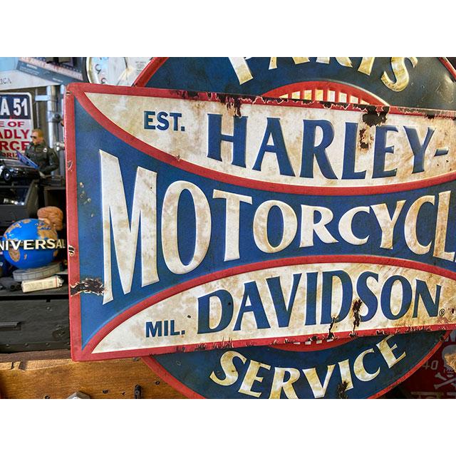 ハーレーダビッドソン　パーツ＆サービス　3Dメタルサイン ■ アメリカン雑貨 アメリカ雑貨 | Harley Davidson | 03