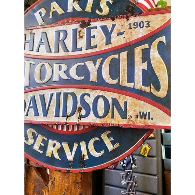 ハーレーダビッドソン　パーツ＆サービス　3Dメタルサイン ■ アメリカン雑貨 アメリカ雑貨 | Harley Davidson | 04
