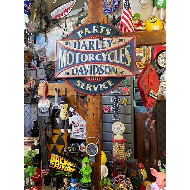 ハーレーダビッドソン　パーツ＆サービス　3Dメタルサイン ■ アメリカン雑貨 アメリカ雑貨 | Harley Davidson | 05