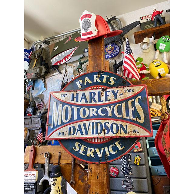 ハーレーダビッドソン　パーツ＆サービス　3Dメタルサイン ■ アメリカン雑貨 アメリカ雑貨 | Harley Davidson | 08