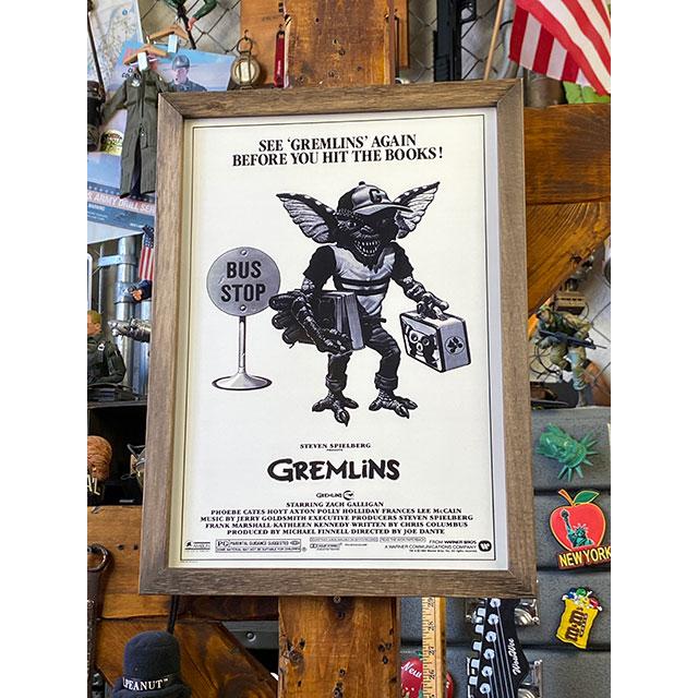 ポスターフレーム　（グレムリン/ストライプ/バスストップ）　ポスター＆木製フレームのセット ■ アメリカン雑貨 アメリカ雑貨 | 