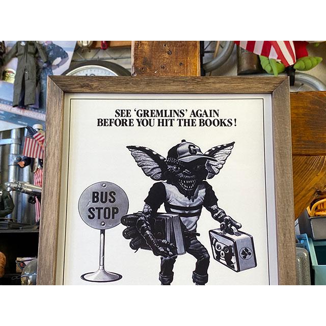 ポスターフレーム　（グレムリン/ストライプ/バスストップ）　ポスター＆木製フレームのセット ■ アメリカン雑貨 アメリカ雑貨 |  | 01