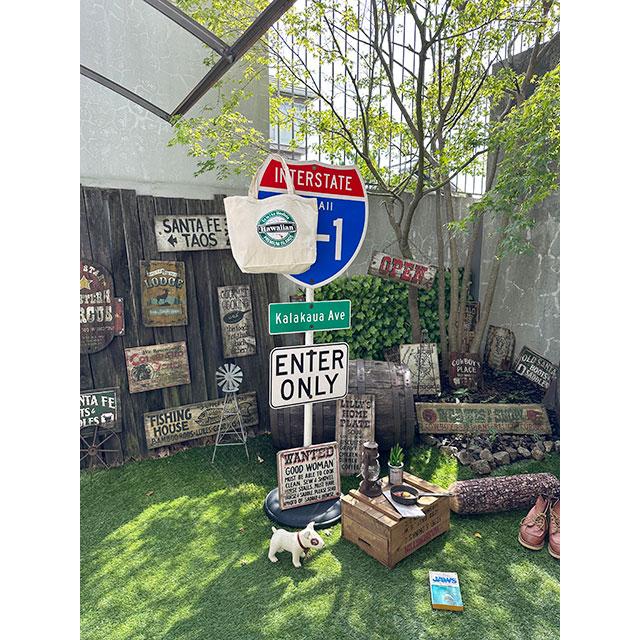 ハワイアン　キャンバスエコバッグ　Lサイズ　横幅46cm ■ アメリカン雑貨 アメリカ雑貨 |  | 03