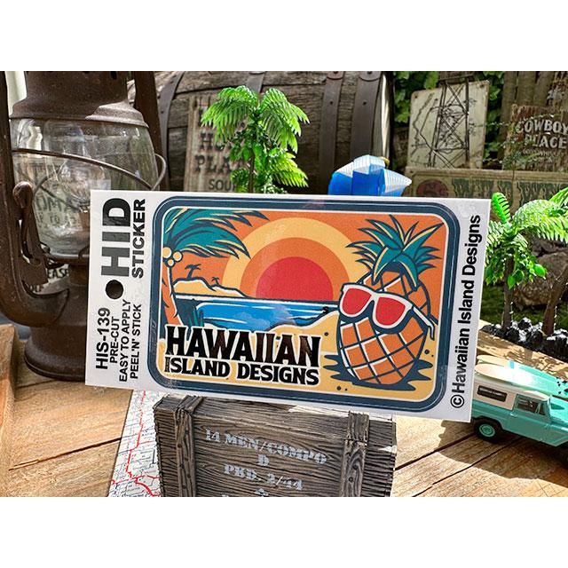 ハワイアン　アイランド　ステッカー　（ファンキーパイナップル）　■　アメリカン雑貨　アメリカ雑貨 爆買 | 