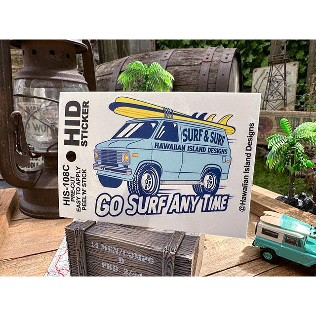 ハワイアン　アイランド　ステッカー　（サーフバン　GO SURF ANY TIME）　■ アメリカン雑貨 アメリカ雑貨 | 