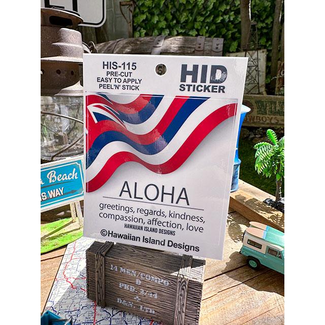ハワイアン　アイランド　ステッカー　（ハワイ州旗　ALOHA）　■ アメリカン雑貨 アメリカ雑貨 | 