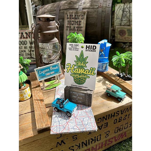 ハワイアン　アイランド　ステッカー　（パイナップル　Aloha Hawaii）　■　アメリカン雑貨　アメリカ雑貨 |  | 01