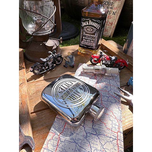 ハーレーダビッドソン サイクルロゴ フラスク 120ml □ アメリカン雑貨