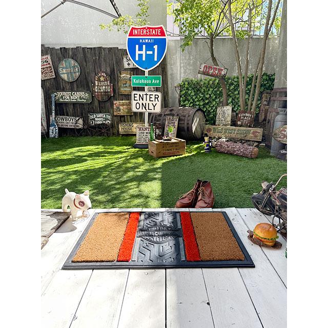 ハーレーダビッドソン　タイヤトレッド　エントリーマット ■ アメリカン雑貨 アメリカ雑貨 | Harley Davidson | 06