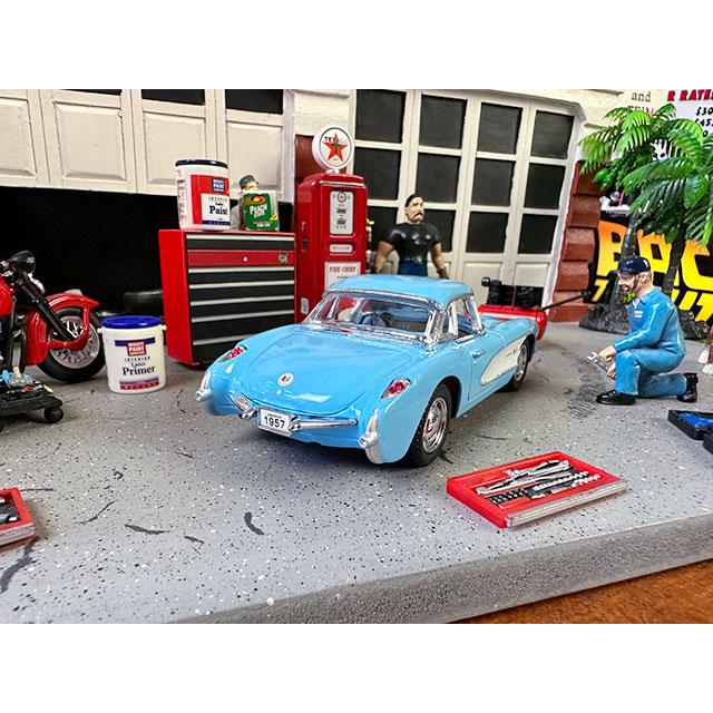 1957年シボレー　コルベット　ダイキャストミニカー　1/34スケール　（スカイブルー）　プルバックカー　■　アメリカン雑貨　アメリカ雑貨｜candytower｜06