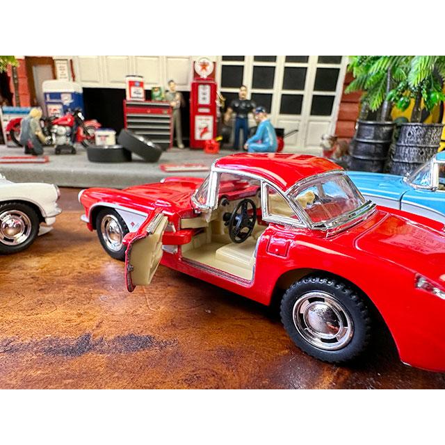 1957年シボレー　コルベット　ダイキャストミニカー　1/34スケール　（4台セット）　プルバックカー　■　アメリカン雑貨　アメリカ雑貨｜candytower｜05