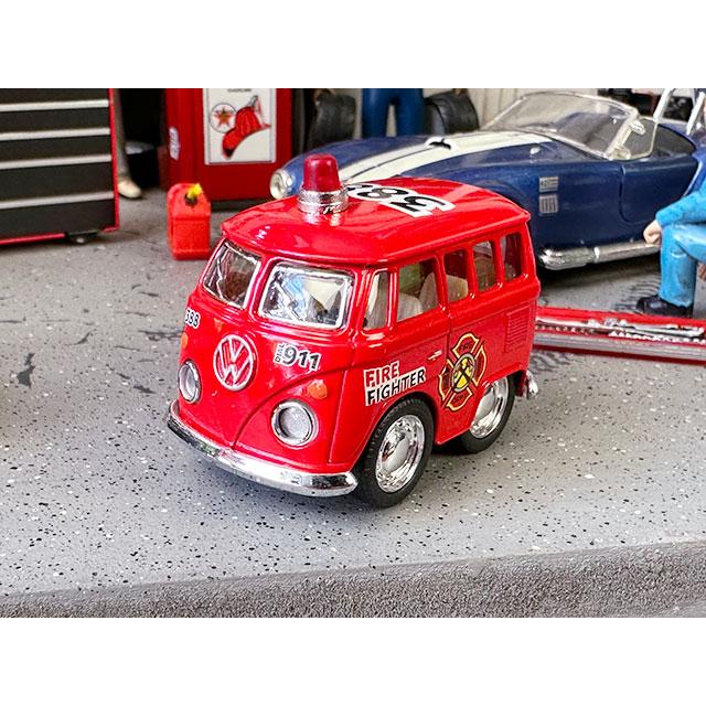 Volkswagen 消防車 ミニカー 赤ボックス付