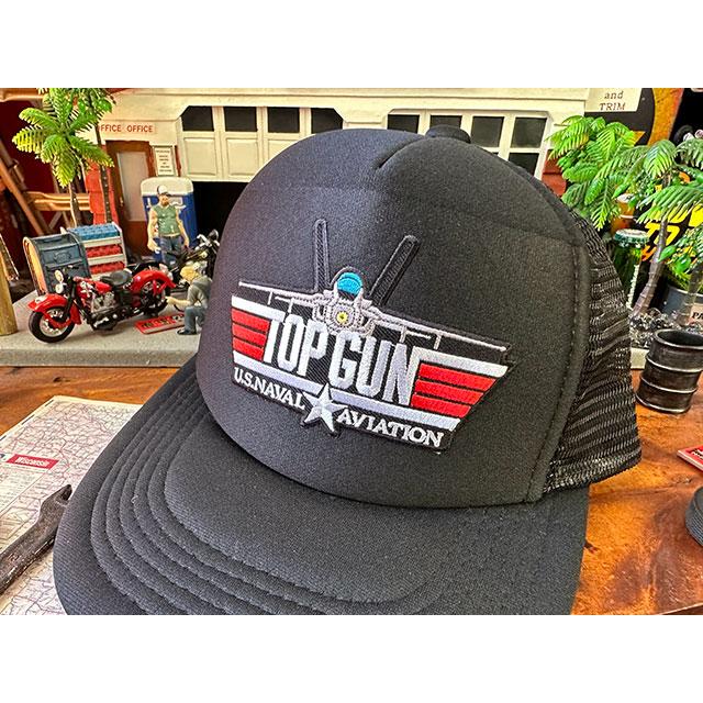 トップガン　メッシュキャップ　（ブラック×ブラック）　帽子色＝ブラック　■　アメリカン雑貨　アメリカ雑貨 |  | 01