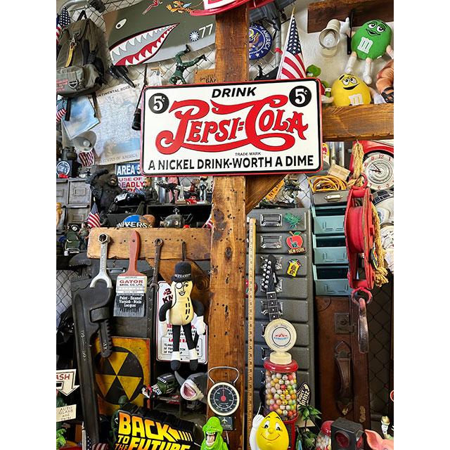 ペプシコーラ　エンボスティンサイン　（5セント）　■ アメリカン雑貨 アメリカ雑貨 |  | 01
