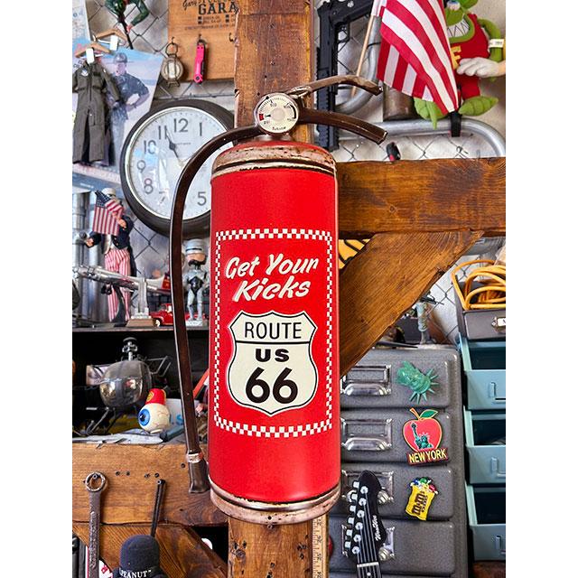 ルート66消火器型エンボスティンサイン ■ アメリカン雑貨 アメリカ雑貨 | 