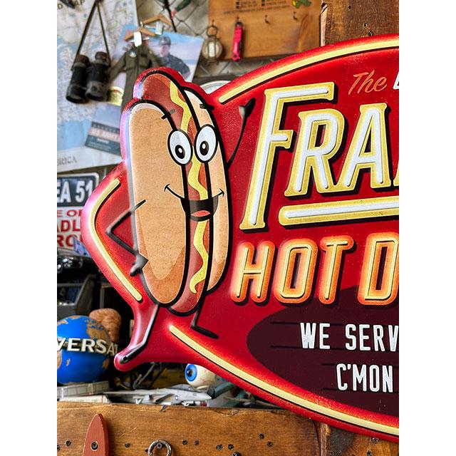 フランクホットドッグマン　エンボスティンサイン ■ アメリカ雑貨 アメリカン雑貨 |  | 01