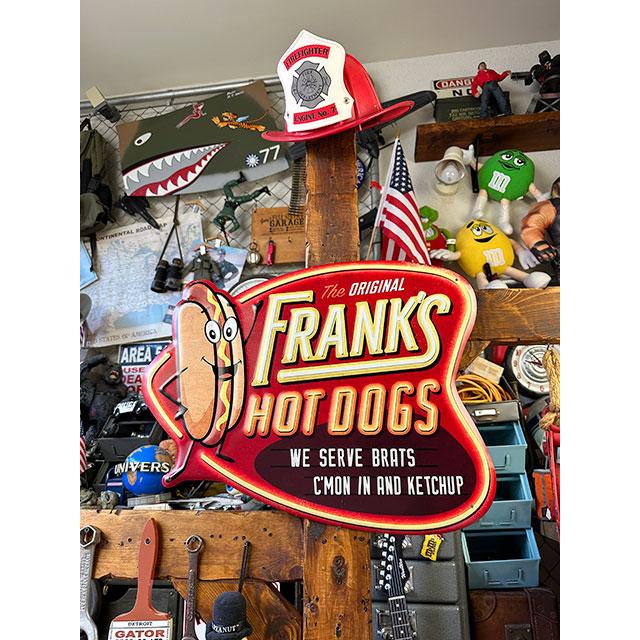 フランクホットドッグマン　エンボスティンサイン ■ アメリカ雑貨 アメリカン雑貨 |  | 05