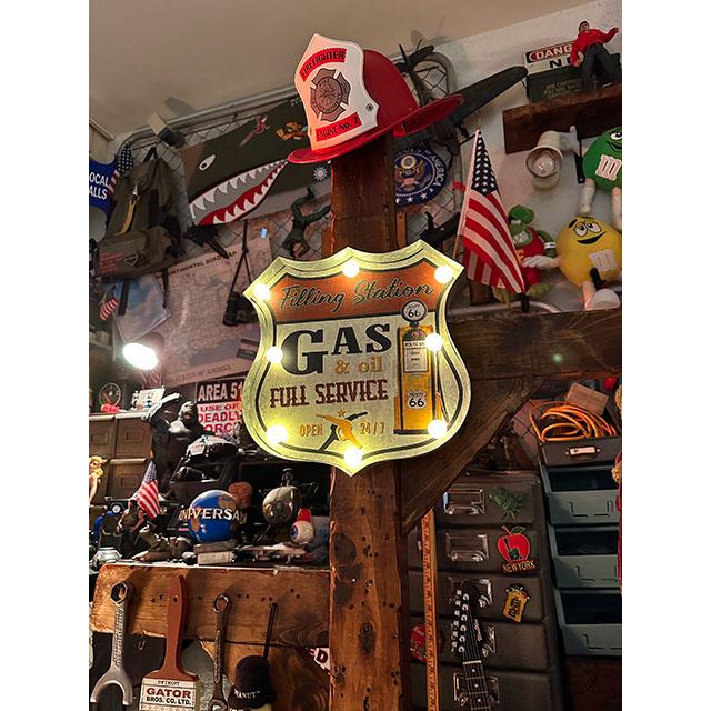 アメリカンクラシック　ルート66　LEDロードサイン　（ガスステーション）　■　アメリカン雑貨　アメリカ雑貨 |  | 12