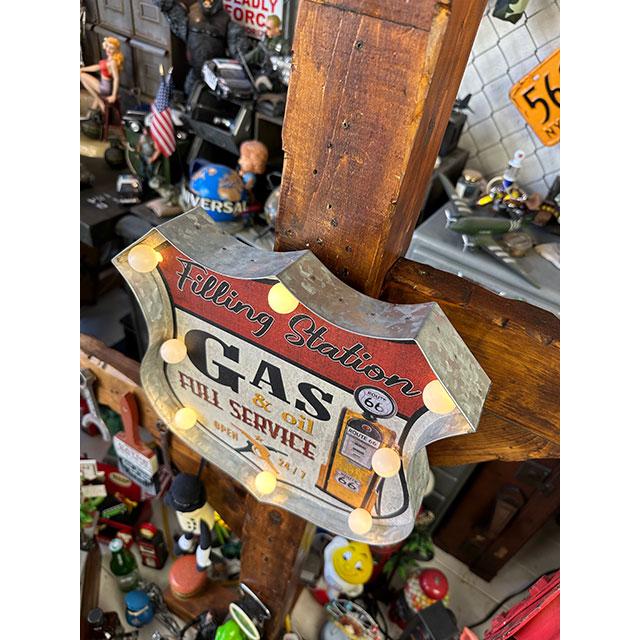 アメリカンクラシック　ルート66　LEDロードサイン　（ガスステーション）　■　アメリカン雑貨　アメリカ雑貨 |  | 02