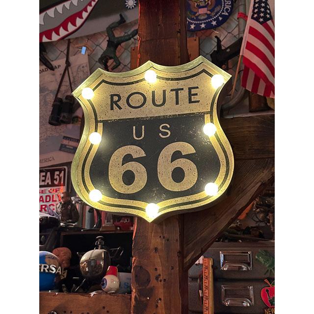 アメリカンクラシック　ルート66　LEDロードサイン　（ROUTE66）　■ アメリカ雑貨 アメリカン雑貨 | 