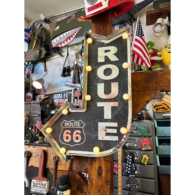 アメリカンクラシック　LEDアローサイン　（ルート66）　■　アメリカン雑貨　アメリカ雑貨 |  | 01