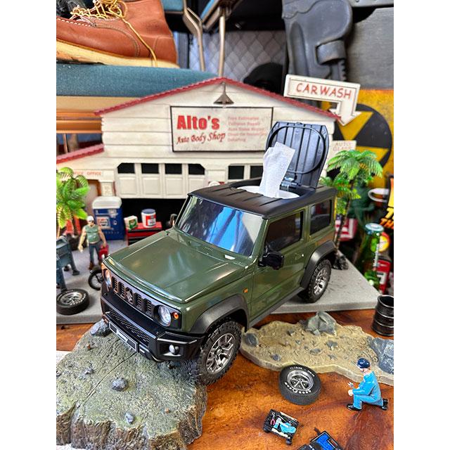 スズキ　ジムニーシエラ　ウェットティッシュケース　（ジャングルグリーン）　■ アメリカン雑貨 アメリカ雑貨 | 