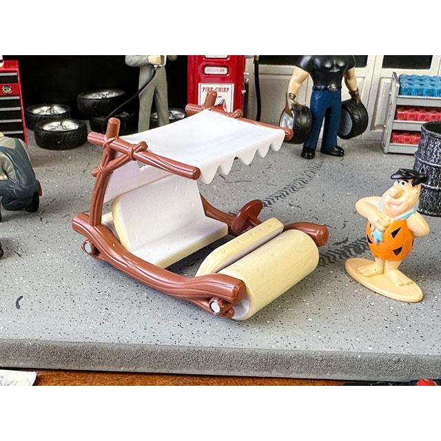 Jada　ハンナ・バーベラ　アニメ「原始家族フリントストーン」フリントモービル　ミニカー　1/32　（フレッドのフィギュア付属） |  | 03