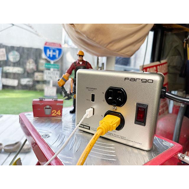 インダストリアル スチールタップ USB （2個口+USB/シルバー） OA