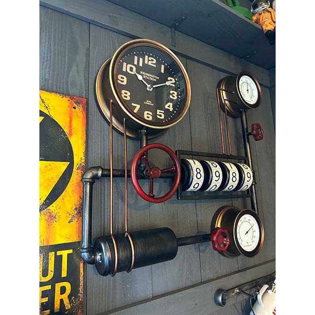 スチームパンク　ウォールクロック　（ダイヤル）　壁掛け時計/温度計/湿度計 |  | 02