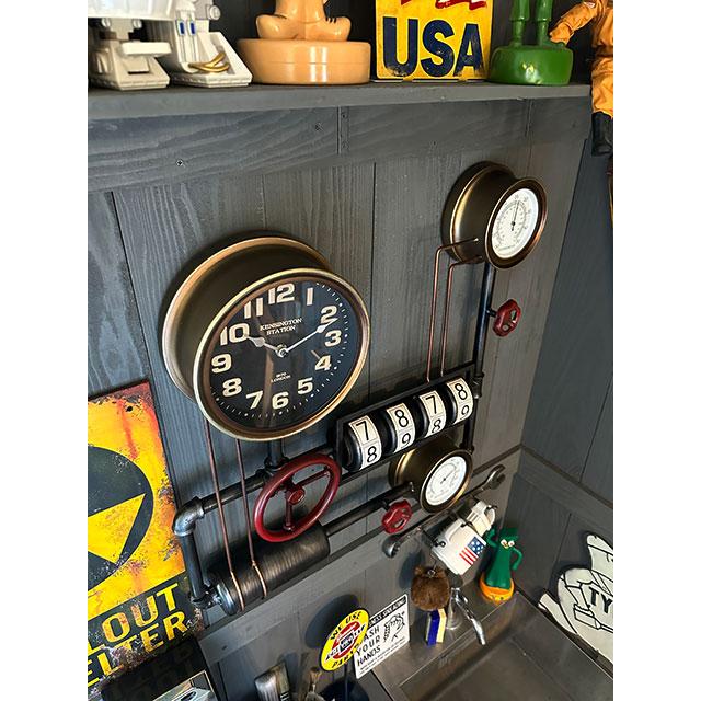 スチームパンク　ウォールクロック　（ダイヤル）　壁掛け時計/温度計/湿度計 |  | 04