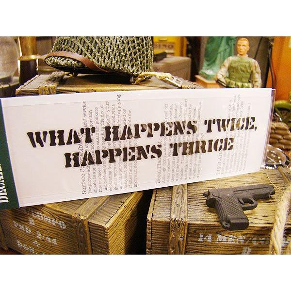 ことわざステンシル転写ステッカー　（二度あることは三度ある）　アメリカ雑貨　アメリカン雑貨　車　シール　ブランド　おもしろ　グッズ | アメリカン レトロ | 01