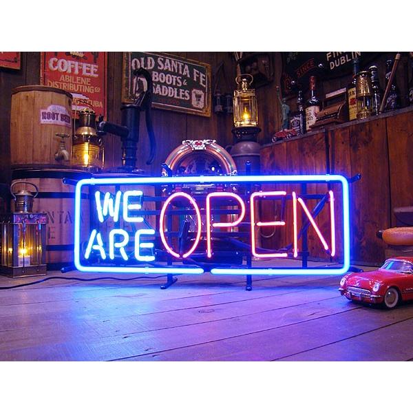 【即納】【在庫あり】 WE ARE OPEN　ネオン管 ■ 【6ヶ月保証付き】 ■ アメリカ雑貨 アメリカン雑貨 ショップ  照明器具 | アメリカン レトロ | 03