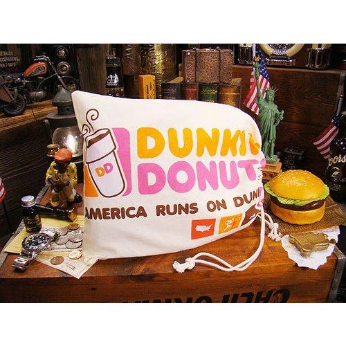 アメリカンキンチャク袋　Lサイズ　（ダンキンドーナツ）　アメリカ雑貨　アメリカン雑貨　巾着袋　バッグ　小物入れ | 