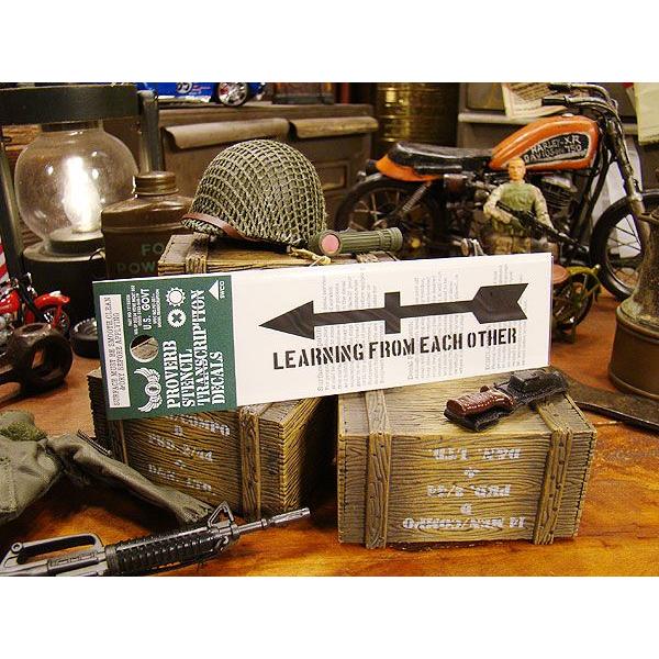 ことわざステンシル転写ステッカー　（切磋琢磨）　アメリカン雑貨 アメリカ雑貨　車　シール　ブランド　おもしろ　グッズ | アメリカン レトロ