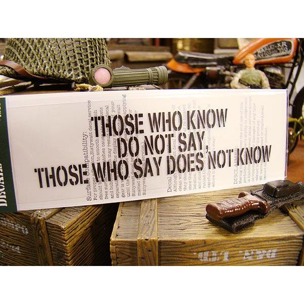 ことわざステンシル転写ステッカー　（知るものは言わず言う者は知らず）　アメリカ雑貨　アメリカン雑貨　車　シール　ブランド　グッズ | アメリカン レトロ | 01