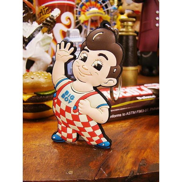 フランス BIC ビッグボーイ フィギュアキーホルダー ビッグボーイ ラバーキーホルダー （ハーイ） □ アメリカン雑貨