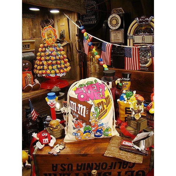 アメリカンキンチャク袋　Lサイズ　（m&m's）　アメリカン雑貨 アメリカ雑貨　巾着袋　バッグ　小物入れ |  | 02