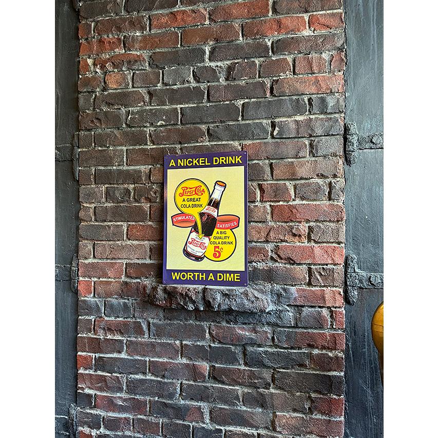 ペプシコーラ　ブリキ看板 　（A NICKEL DRINK WORTH A DIME）　■ アメリカン雑貨 アメリカ雑貨 |  | 02