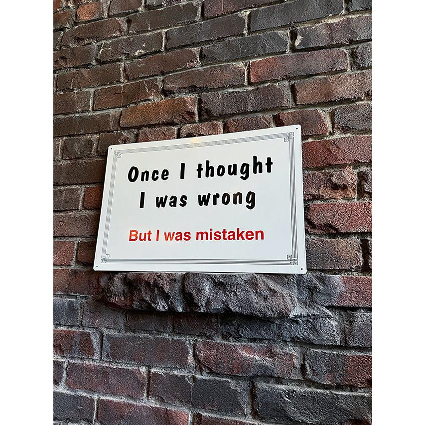 Once I thought I was wrong But I was mistaken　ブリキ看板　■ アメリカ雑貨 アメリカン雑貨 |  | 04