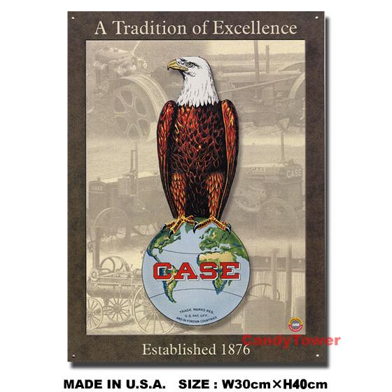 アメリカンブリキ看板 CASE TRACTOR TRIBUTE -ハクトウワシ- アメリカ雑貨 アメリカン雑貨 サインプレート ティンサインボード | 