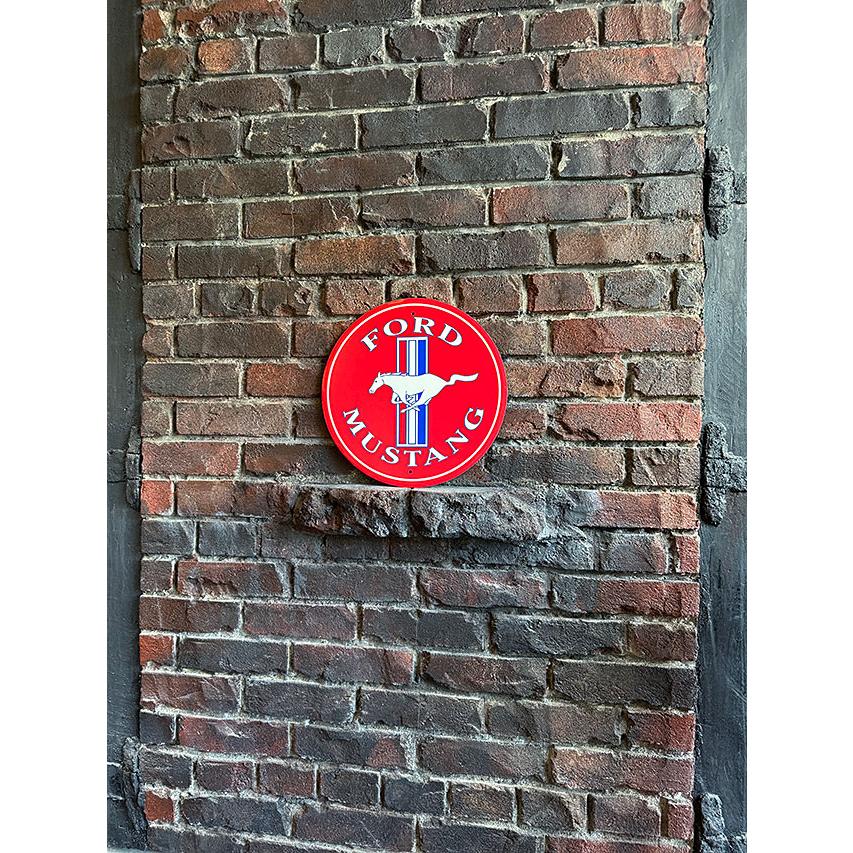 マスタング　ロゴ　ラウンド　ブリキ看板　■ アメリカ雑貨 アメリカン雑貨 爆買 |  | 01