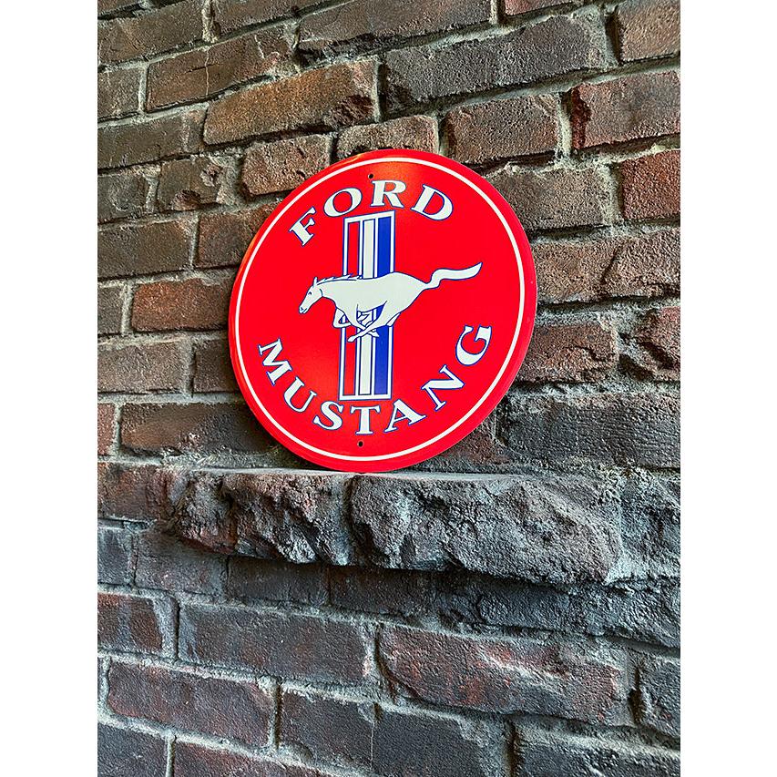 マスタング　ロゴ　ラウンド　ブリキ看板　■ アメリカ雑貨 アメリカン雑貨 爆買 |  | 03