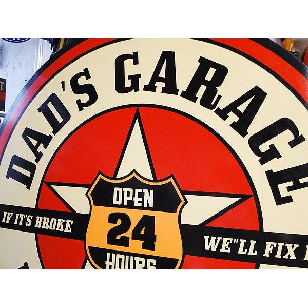 ☆稀少な絶盤品☆ お父さんのガレージ U.S.ヘヴィースチールサイン （L