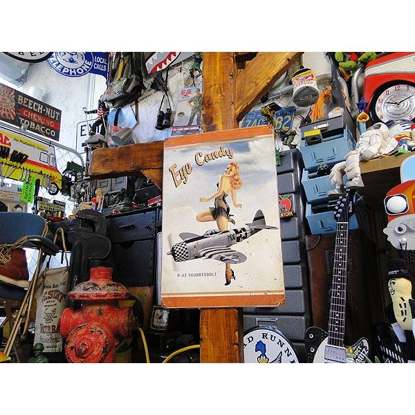 アメリカン レトロ ☆稀少な絶盤品☆ ピンナップガール＆戦闘機 U.S.