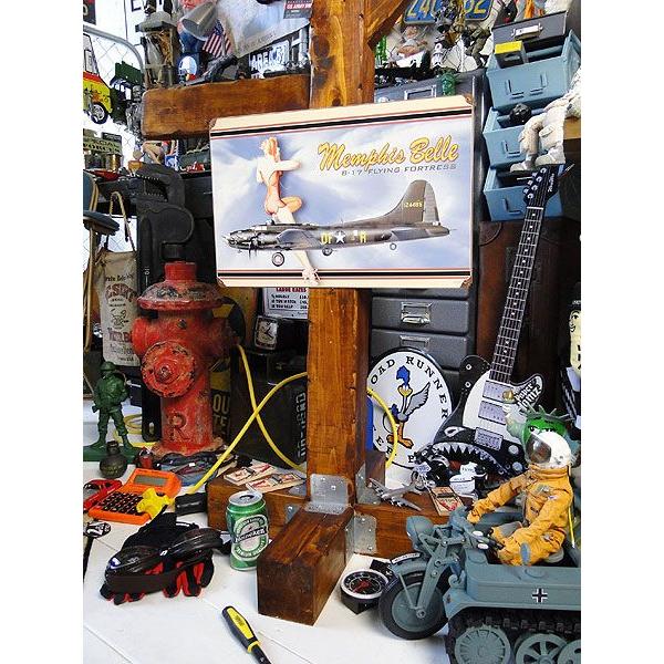 アメリカン レトロ ピンナップガール＆戦闘機 U.S.ヘヴィースチール