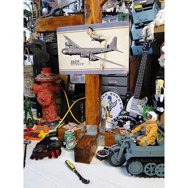 アメリカン レトロ ピンナップガール＆戦闘機 U.S.ヘヴィースチール