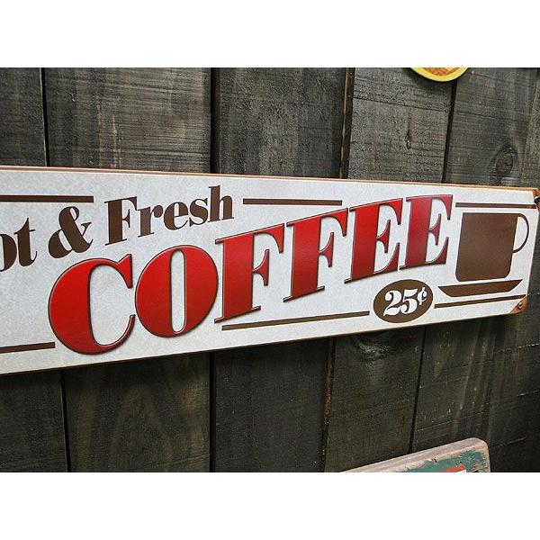 コーヒーショップ　U.S.ヘヴィースチールサイン　（ホット＆フレッシュ）　アメリカ雑貨　アメリカン雑貨 | アメリカン レトロ | 01